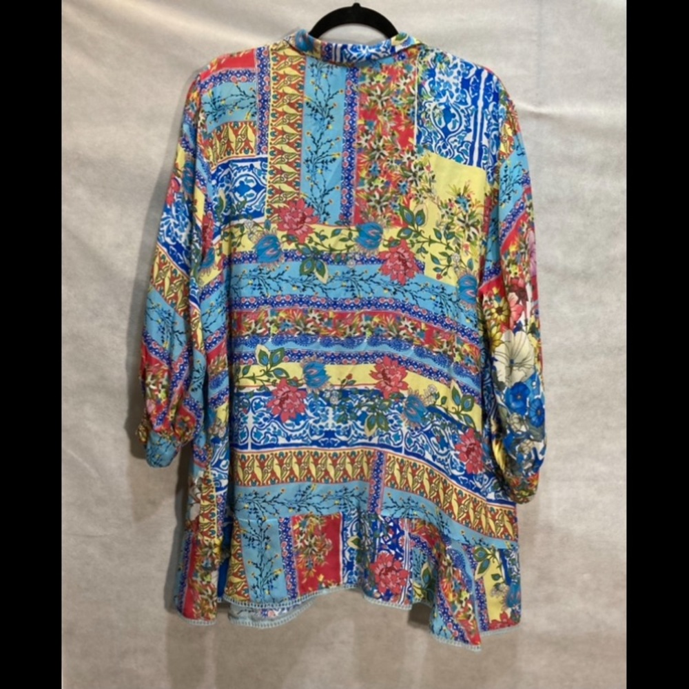 Johnny Was Silk Midsummer Sednea Tunic Top - Picture 5 of 6